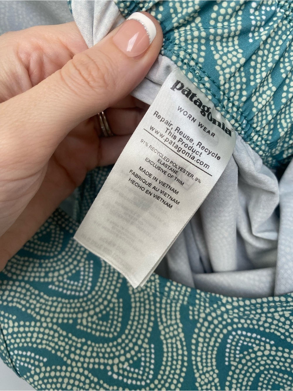Patagonia Teal Chevron Sleeveless Jumpsuit size XS - Picture 4 of 7